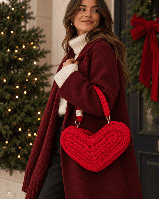 Crochet Herz-Tasche Häkelanleitung - Weihnachten 🎁 - YUYA STUDIOS