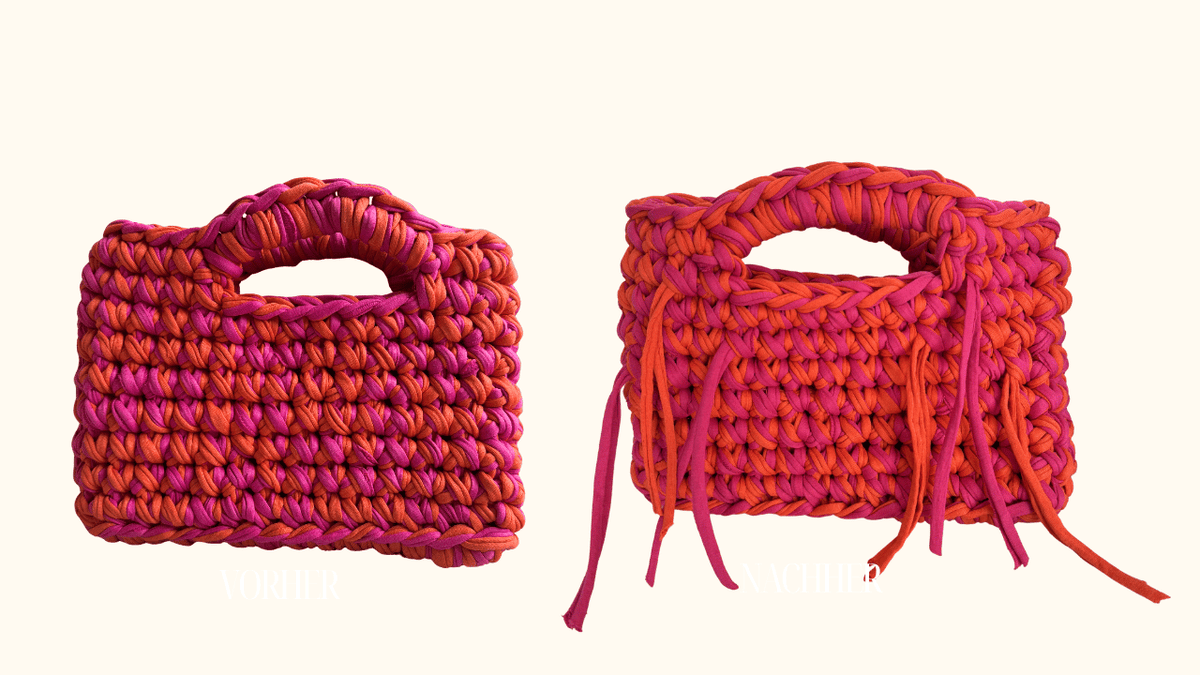 Fransen an Häkeltasche anbringen – einfache Anleitung - YUYA STUDIOS