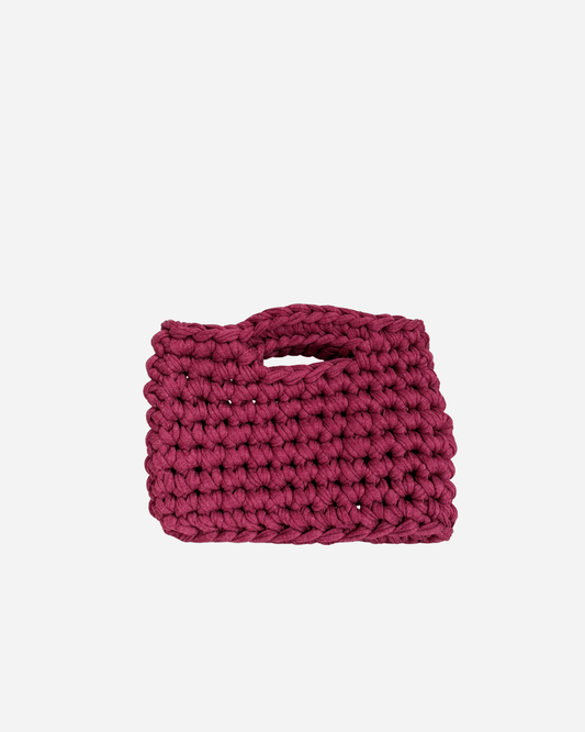 Handgemachte Bordeauxrot Häkeltasche - Crochet Bag Weinrot 🌹 - YUYA Studios