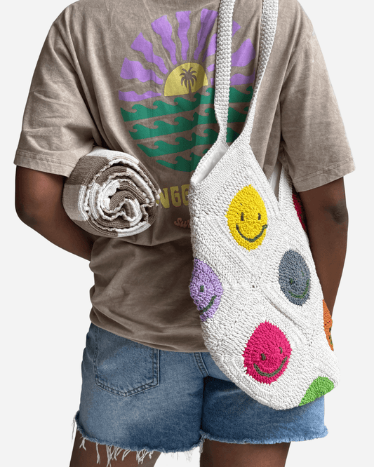 Granny Square Smiley Tasche - Bali Bag - YUYA Studios