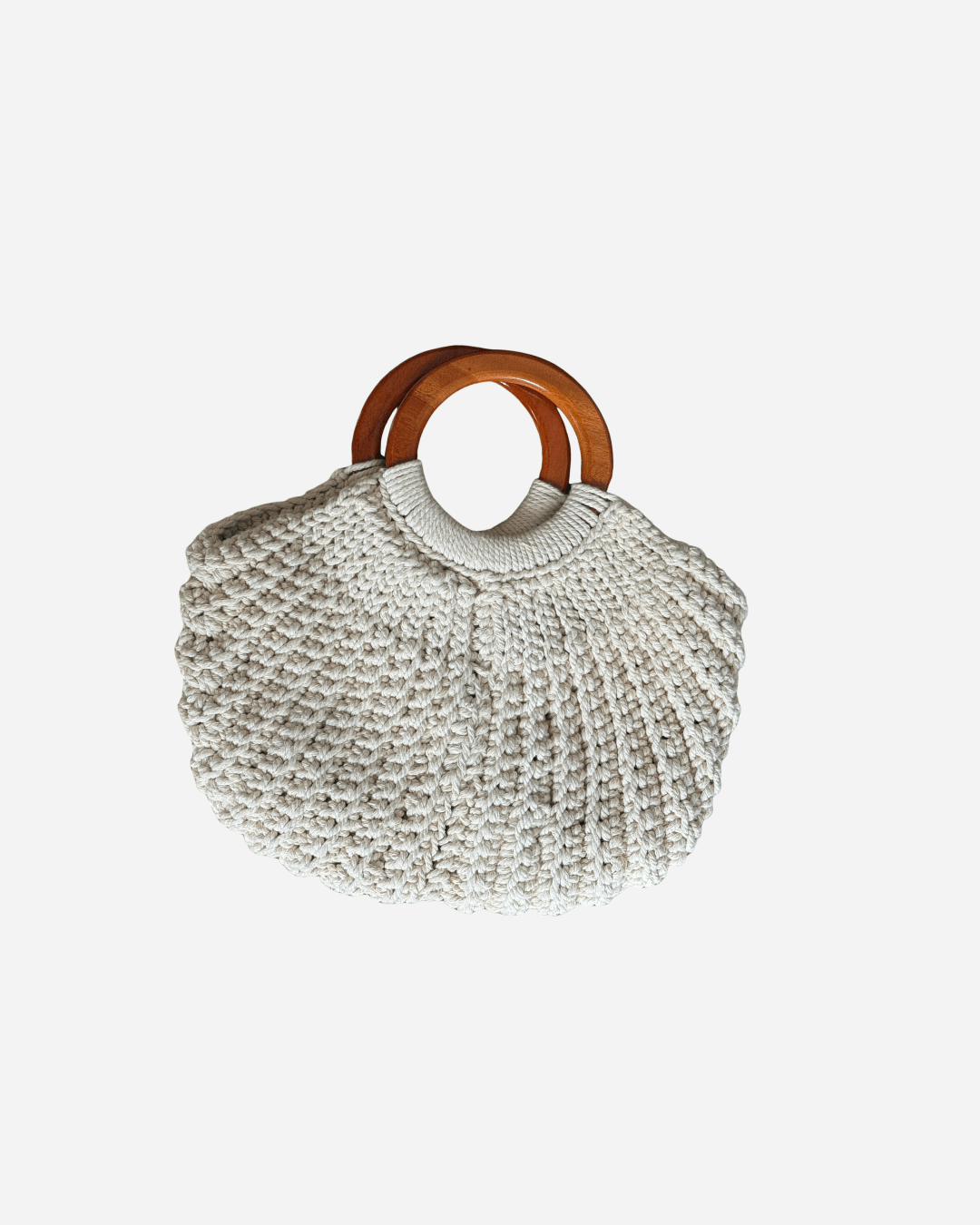 Makrame Clutch - Muscheltasche mit Holzgriff 🐚 - YUYA Studios