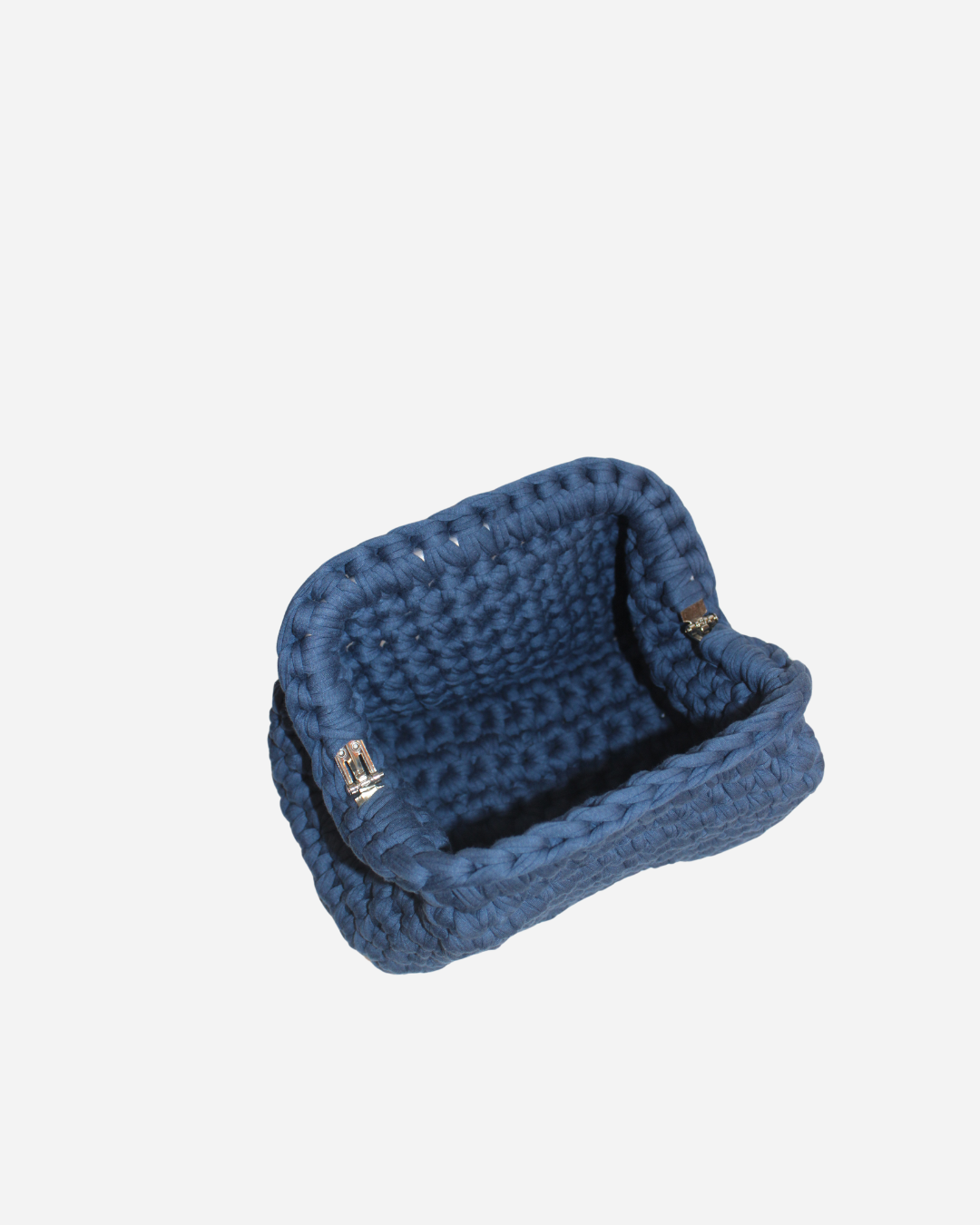 Blaue Kosmetiktasche, Schminktasche, Crochet Makeup bag