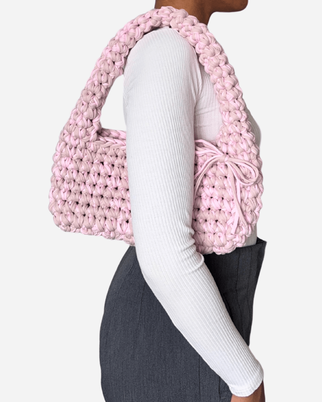 Handgemachte Häkeltasche Annie Bag in Rosa – Soft Summer Nights Edition