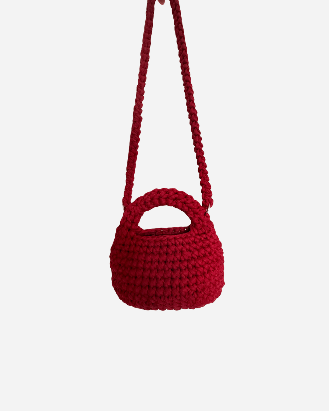 Handgemachte Bordeauxrot Häkeltasche - Crochet Bag Weinrot 🌹 - YUYA Studios