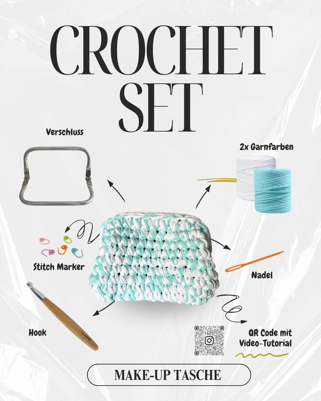 Crochet Set - Make Up Bag
