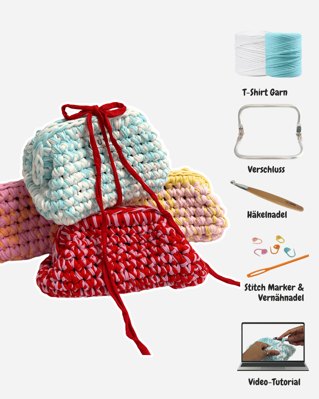 Make-Up Tasche - Häkelset - YUYA STUDIOS