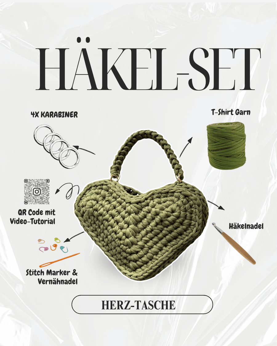 Herz-Tasche Häkelset