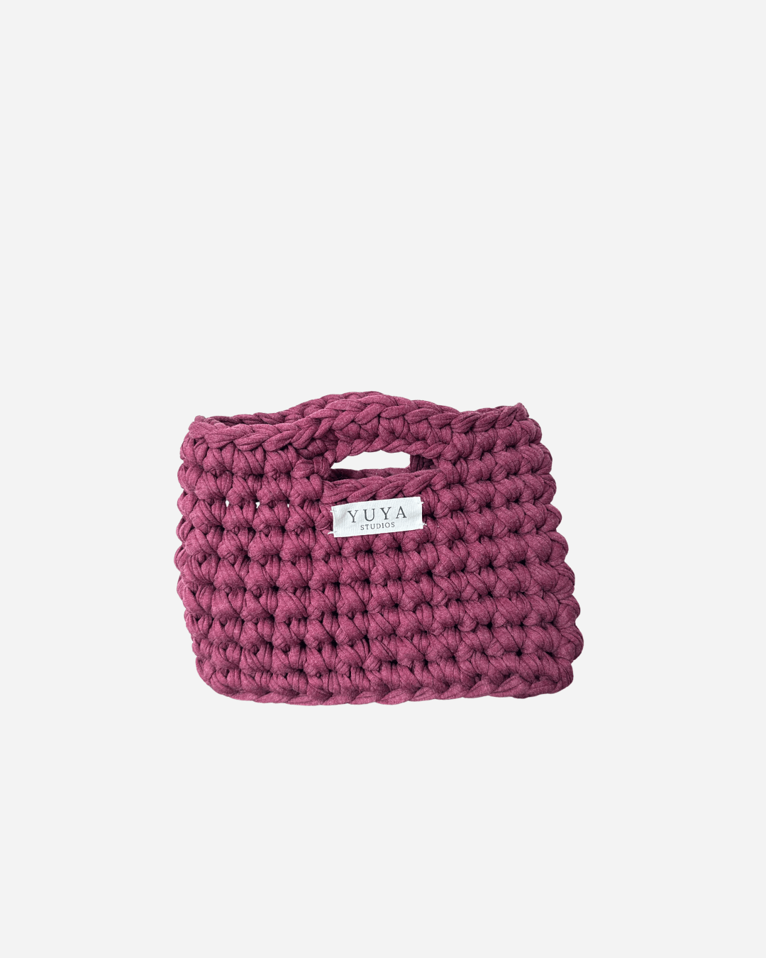 Handgemachte Bordeauxrot Häkeltasche - Crochet Bag Staubiges Burgunder 🍷 - YUYA Studios