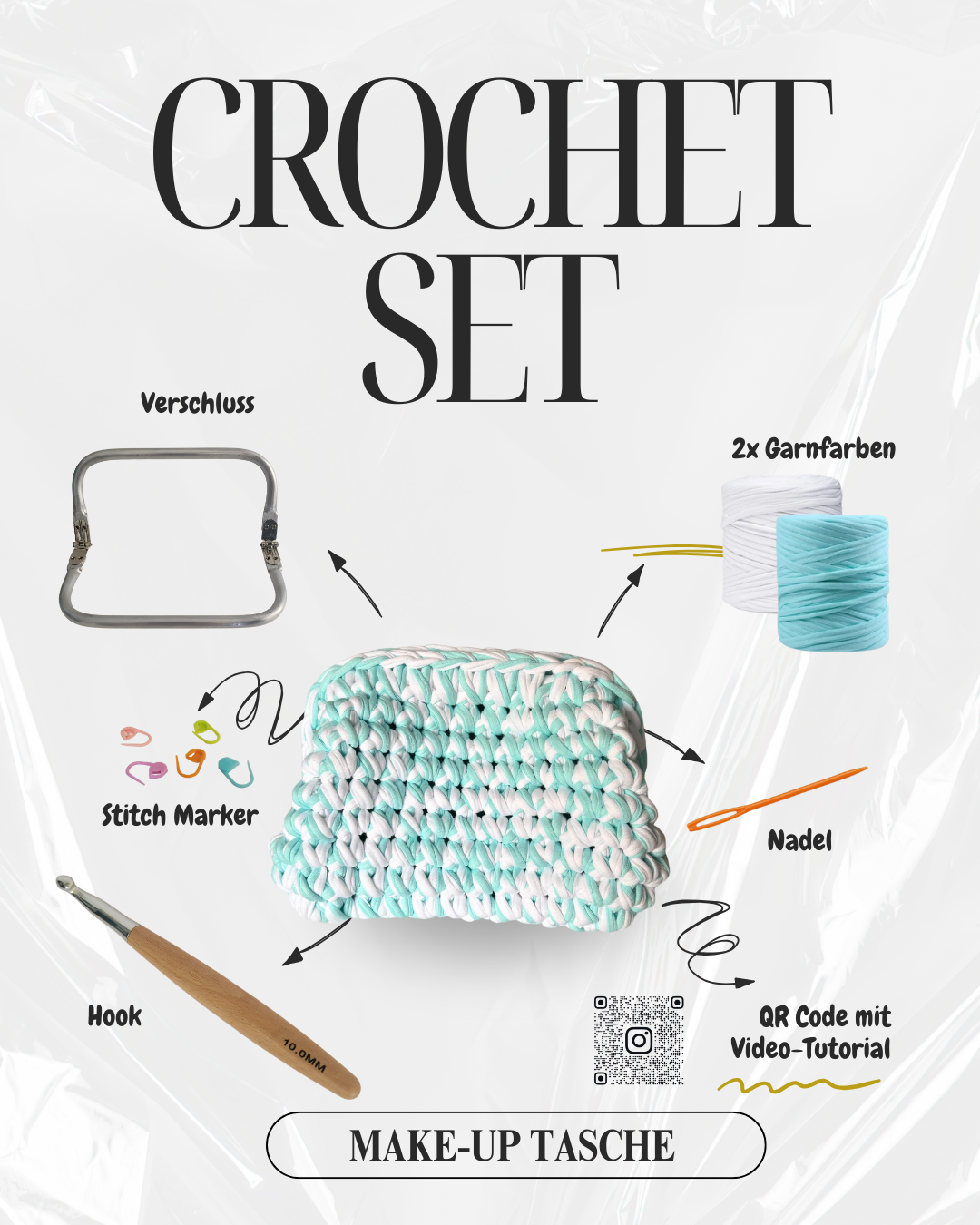 Crochet Set - Make Up Bag