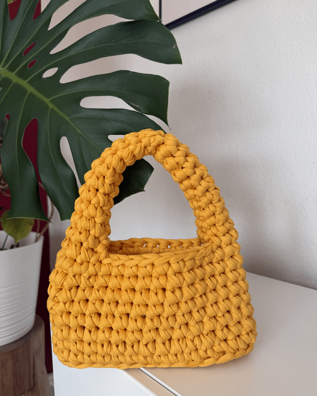 Handgemachte Häkeltasche - Donna Bag „Senfgelb“ 🍋 - YUYA Studios