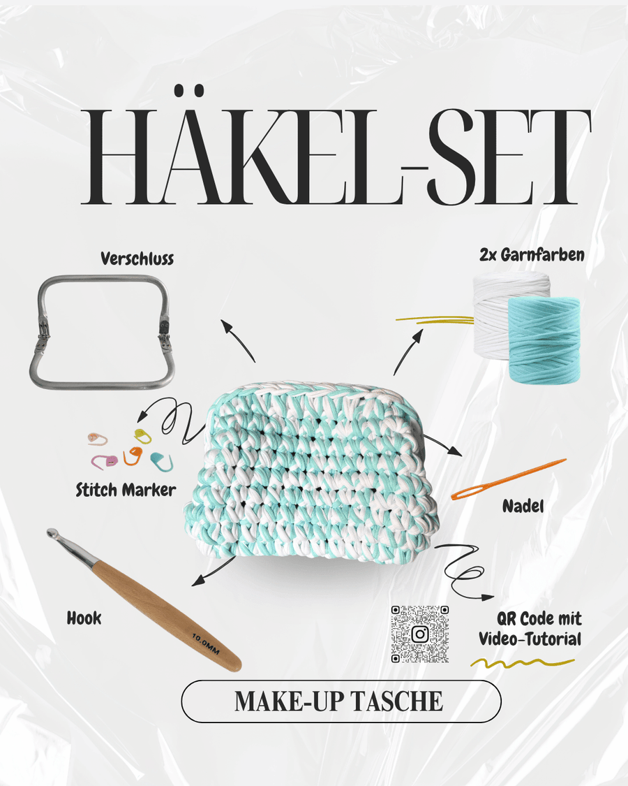 Make-Up Tasche - Häkelset - YUYA STUDIOS