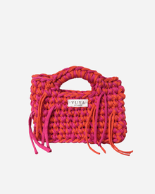 Handgemachte Häkeltasche mit Fransen - Gigi Bag „Fuchsia/Orange“ 🍊 - YUYA Studios